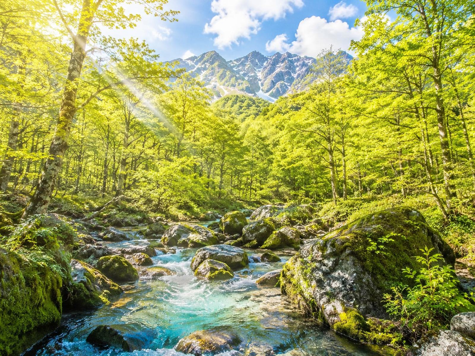 Green season in the Japanese Alps
